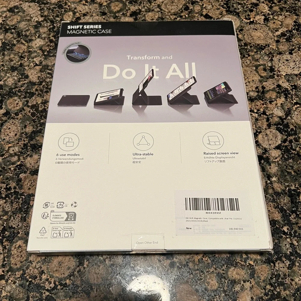 ESR Black Magnetic iPad Pro 11 inch (2022/2021/2020/2018) Case BNIB
